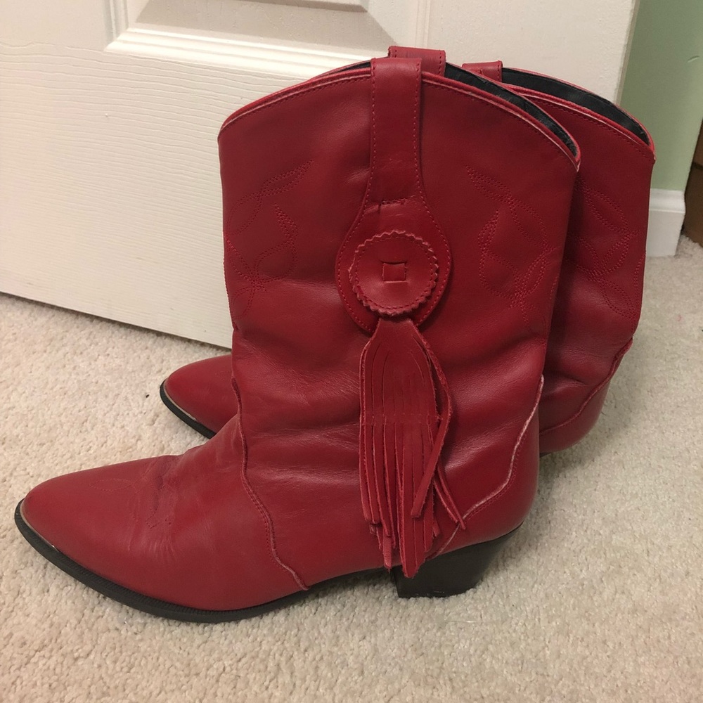 Red cowboy boots